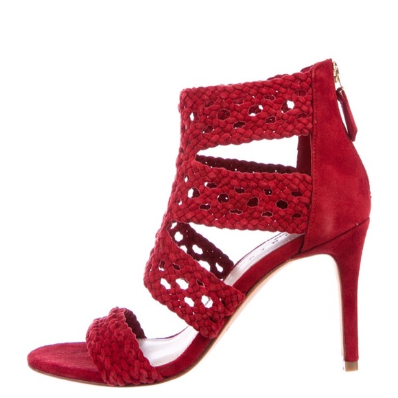 Sandro Suede Laser-cut Sandals - Picture 1 of 10